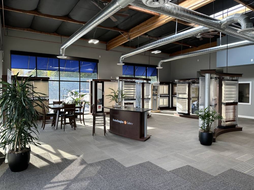 Our showroom’s impressive display of Hunter Douglas products and installation ideas near Sacramento, California (CA)